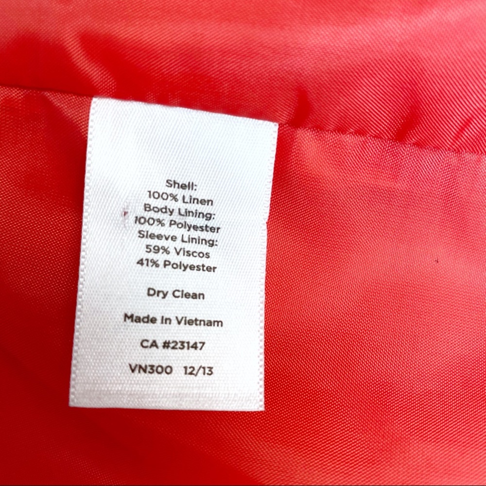 Talbots Fully Lined Single Vent Blazer 100% Linen - image 7